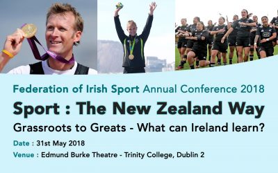 HEAD OF SPORT NEW ZEALAND TO DELIVER KEYNOTE ADDRESS AT FEDERATION OF IRISH SPORT CONFERENCE AT END OF MAY