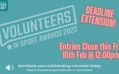 Closing date of Volunteers in Sport Awards nominations extended!