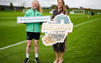 Ireland Women’s International Footballer, Amber Barrett Kicks Off the 2025 Volunteers in Sport Awards with the Federation of Irish Sport
