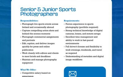 VACANCIES: Sportsfile Photographers